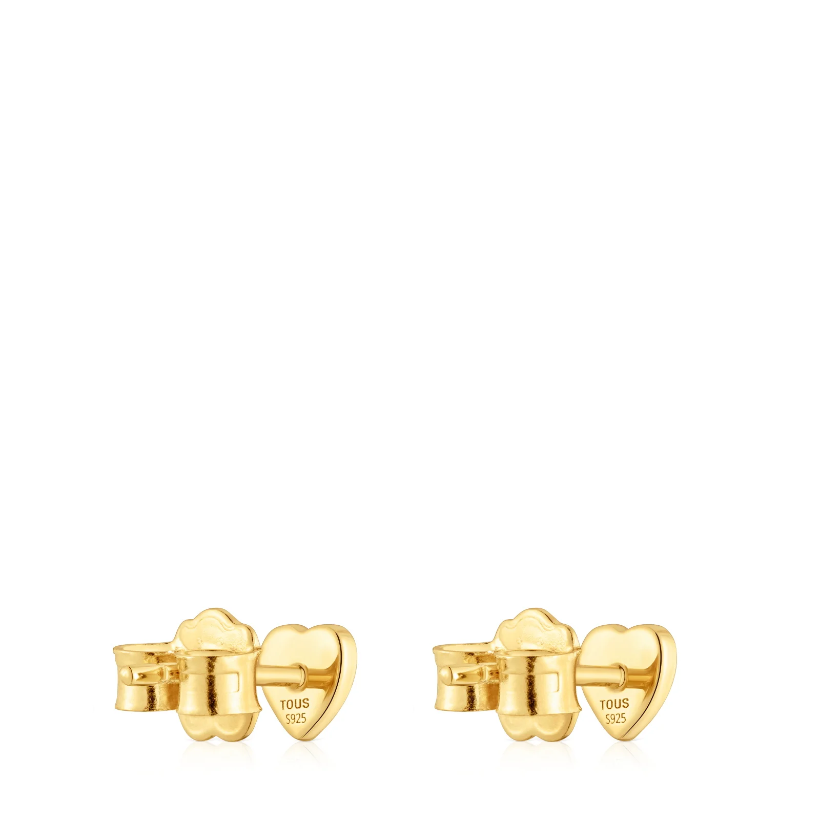טואוס עגילי לב MOTIFS מכסף ועליו זהב 18 קראט - Image 5