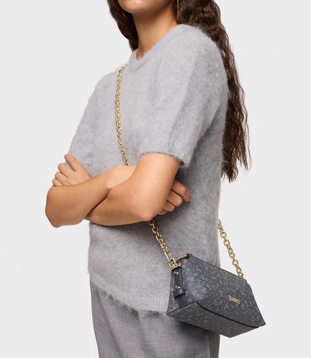 טואוס תיק מיני Kaos Mini Lines בצבע אפור כהה - Image 4