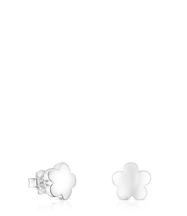 טואוס עגיל Bold Motif צורת פרח עשוי כסף - Image 2