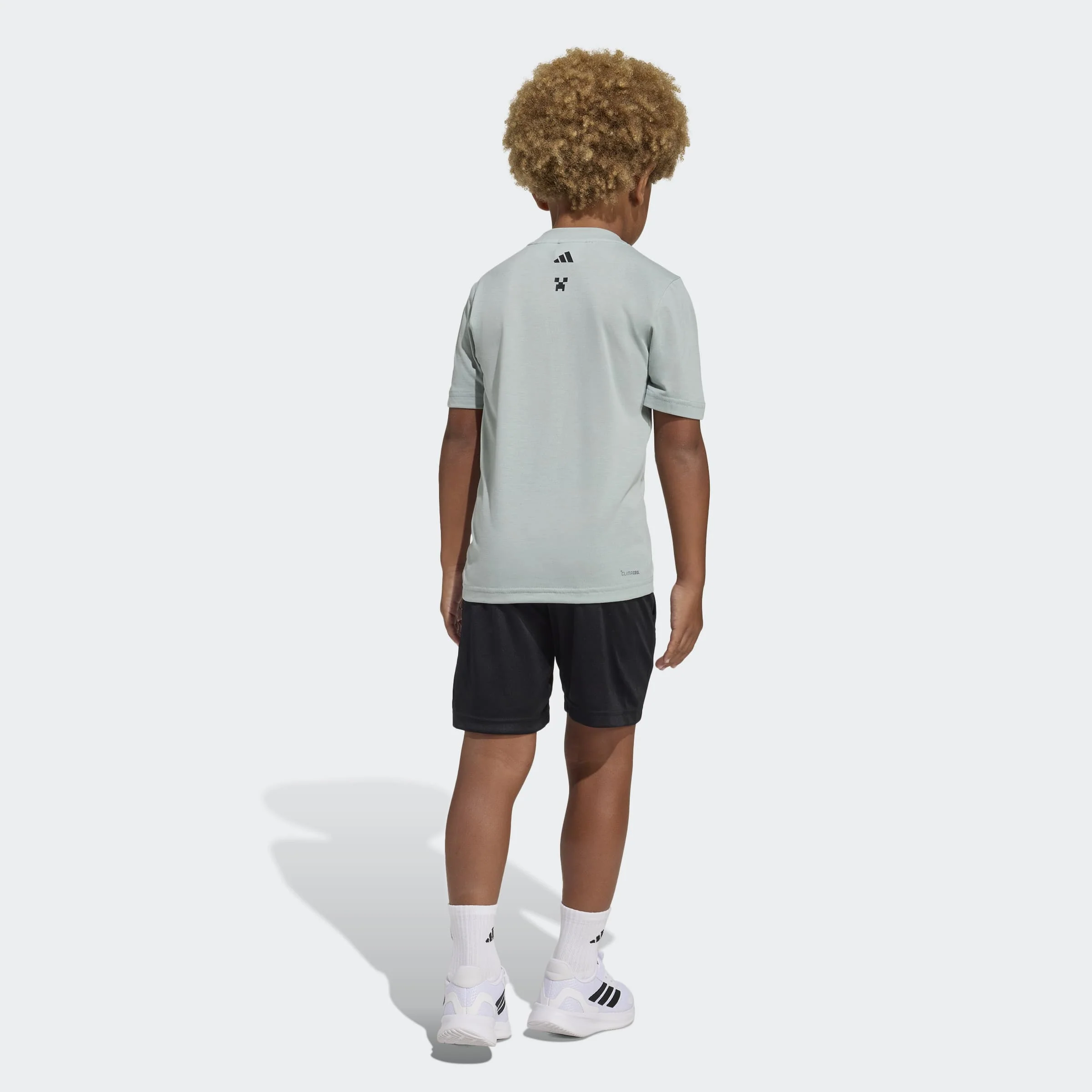 אדידס סט חולצה קצרה ומכנסיים קצרים MINECRAFT לילדים - Image 5